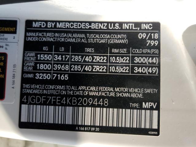 2019 MERCEDES-BENZ GLS 63 AMG - 4JGDF7FE4KB209448