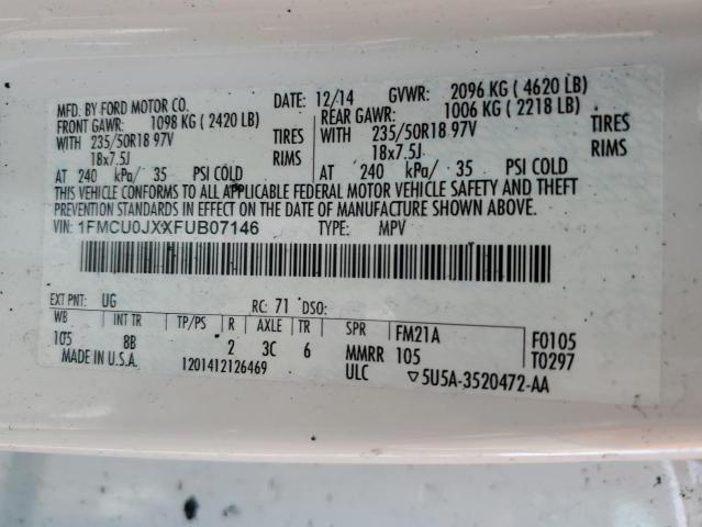 1FMCU0JXXFUB07146 | 2015 FORD ESCAPE TIT