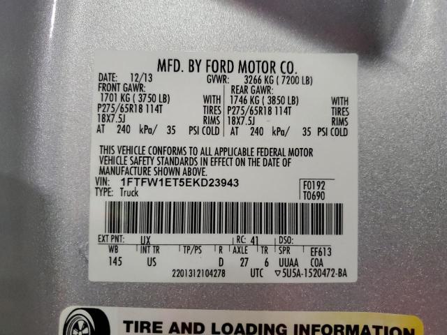 1FTFW1ET5EKD23943 | 2014 FORD F150 SUPER