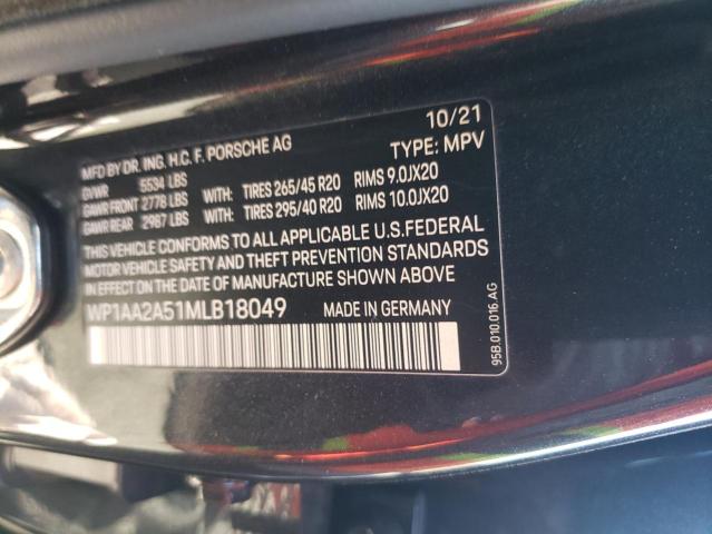 2021 PORSCHE MACAN - WP1AA2A51MLB18049