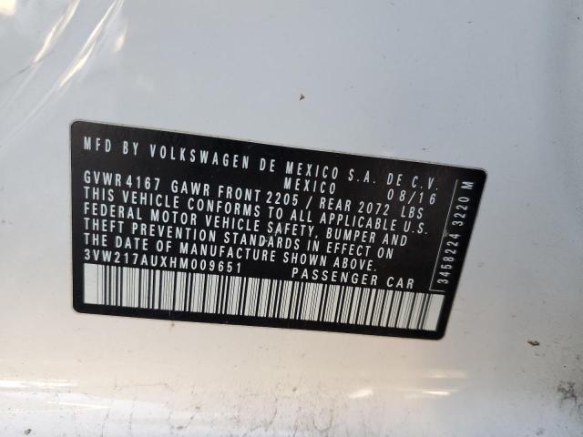  VOLKSWAGEN GOLF 2017 Белый
