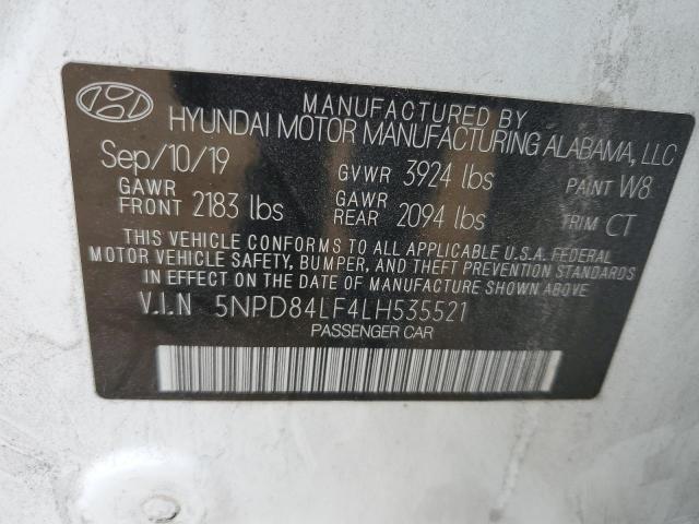 VIN 5NPD84LF4LH535521 2020 HYUNDAI ELANTRA no.12