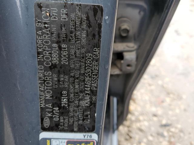 KNAFX4A61F5302809 KIA FORTE LX