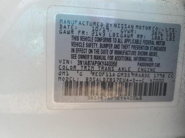 2019 NISSAN SENTRA S - 3N1AB7AP9KY440068