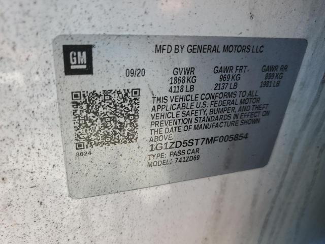 2021 CHEVROLET MALIBU LT - 1G1ZD5ST7MF005854