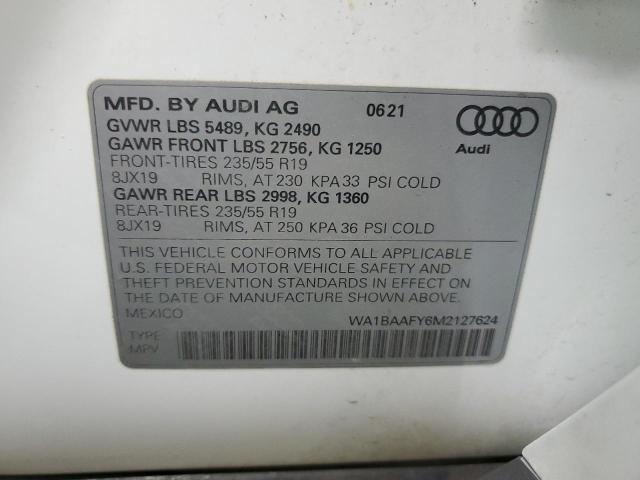 WA1BAAFY6M2127624 2021 AUDI Q5, photo no. 12