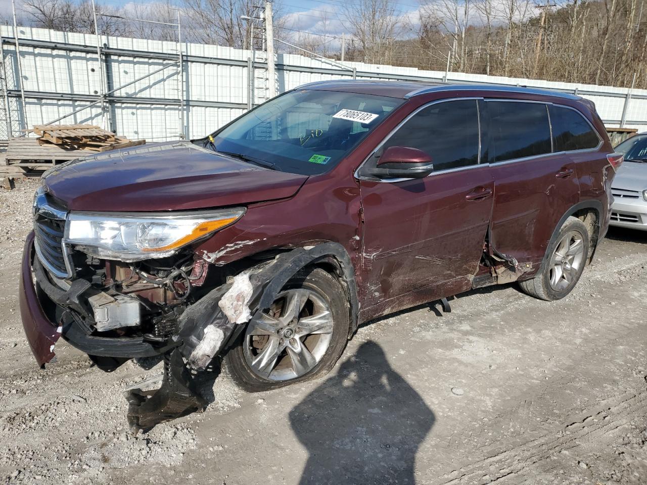 5TDDKRFHXGS250978 2016 Toyota Highlander Limited