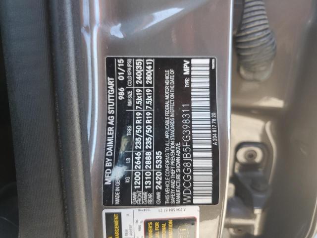 WDCGG8JB5FG398311 Mercedes-Benz Glk 350 4matic