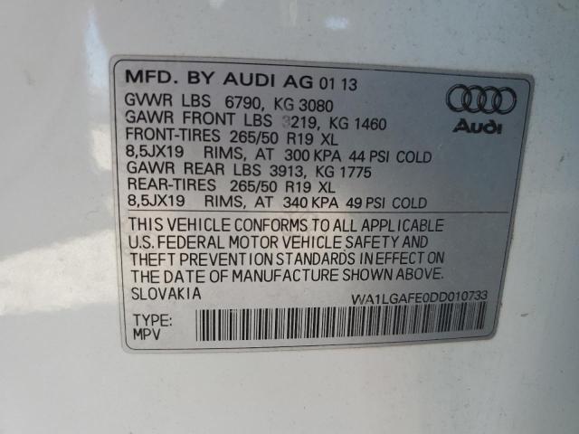 WA1LGAFE0DD010733 | 2013 Audi q7 premium plus