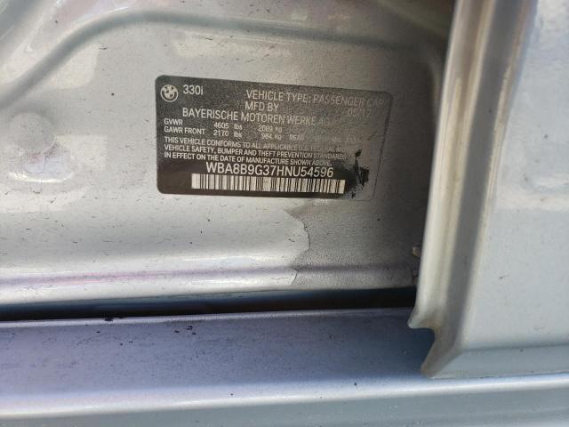 2017 BMW 330 I - WBA8B9G37HNU54596