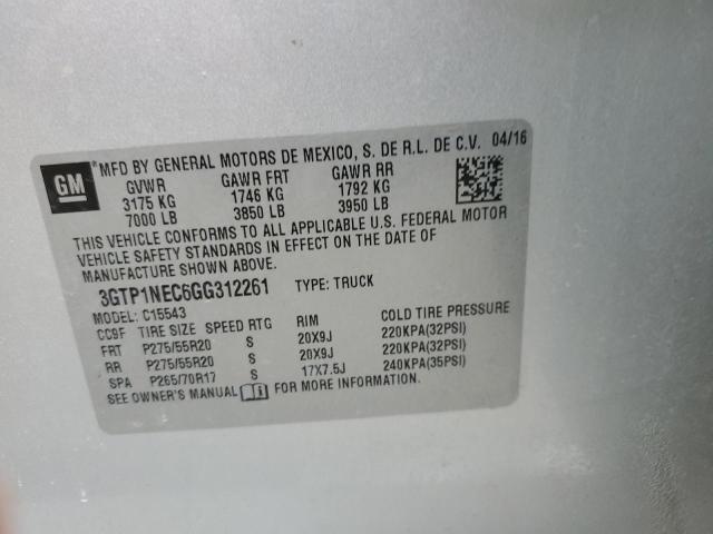 3GTP1NEC6GG312261 GMC Sierra C1500 Slt