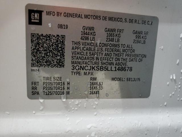 3GNCJKSB5LL148678 | 2020 Chevrolet trax ls