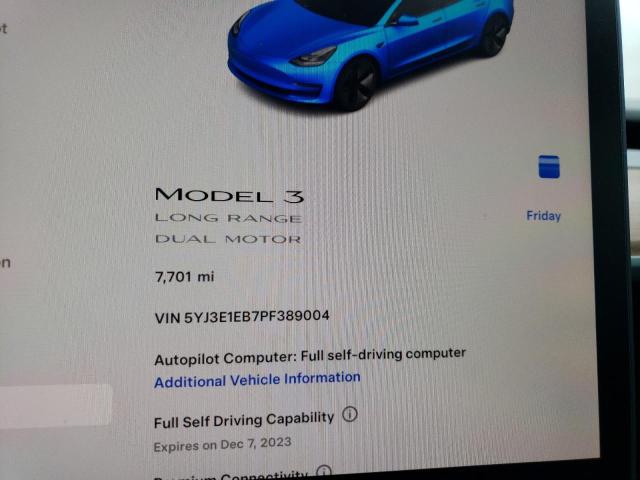 5YJ3E1EB7PF389004 | 2023 TESLA MODEL 3