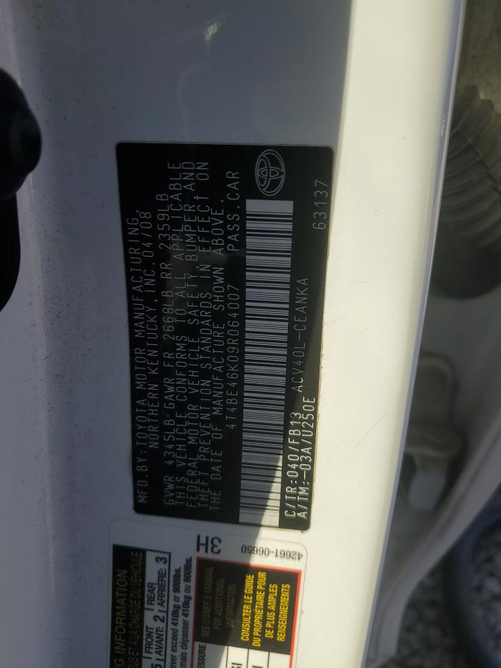 4T4BE46K09R064007 2009 Toyota Camry Base 4T4BE46K09R064007 2009 Toyota Camry Base