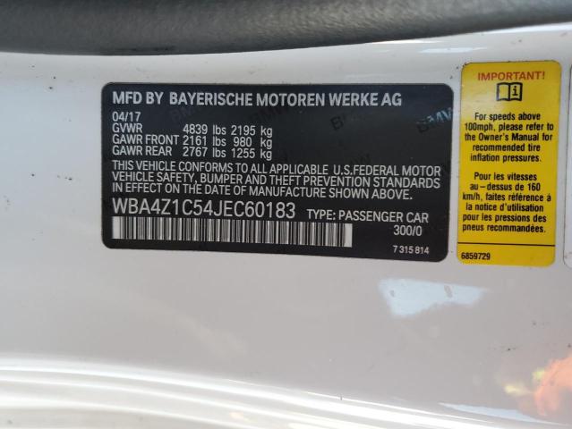 WBA4Z1C54JEC60183 BMW 430I