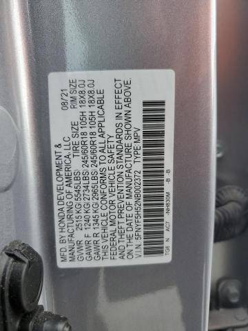 5FNYF5H52NB002372 Honda Pilot EXL 13