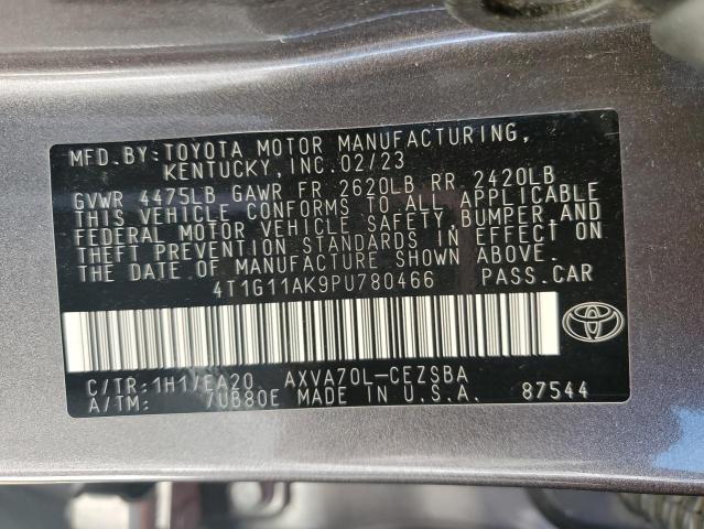 4T1G11AK9PU780466 | 2023 TOYOTA CAMRY SE N