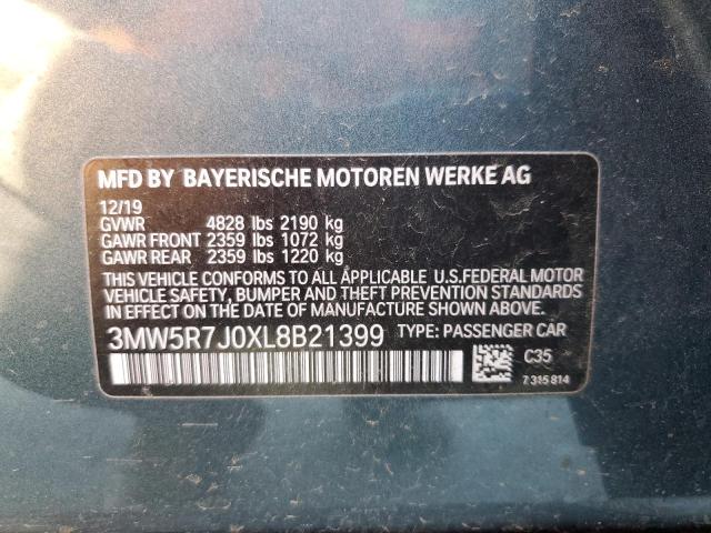 3MW5R7J0XL8B21399 | 2020 BMW 330xi