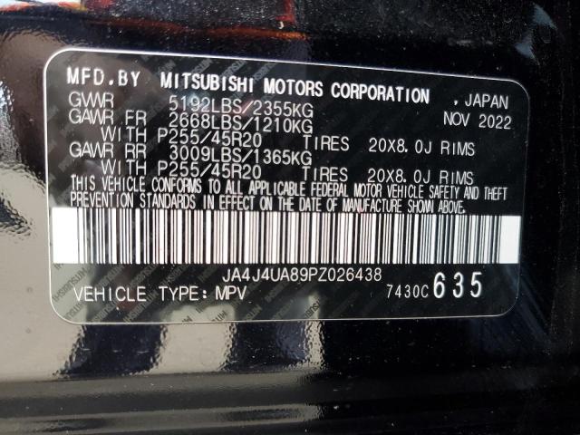 JA4J4UA89PZ026438 Mitsubishi Outlander Se
