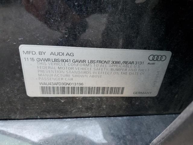 2016 AUDI A8 L QUATT - WAU43AFD3GN013196