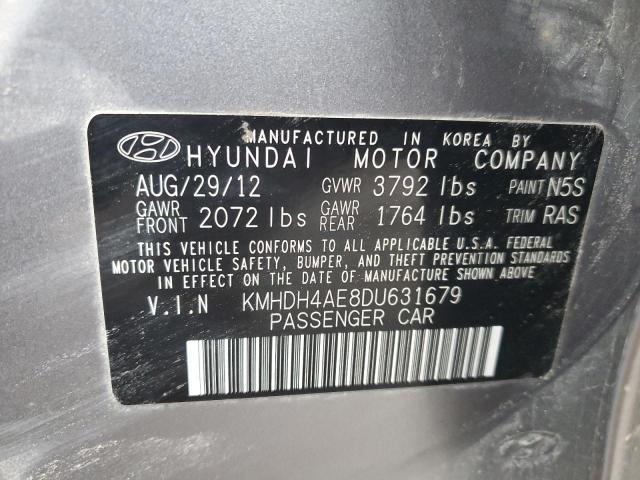 2013 Hyundai Elantra Gls VIN: KMHDH4AE8DU631679 Lot: 75524573