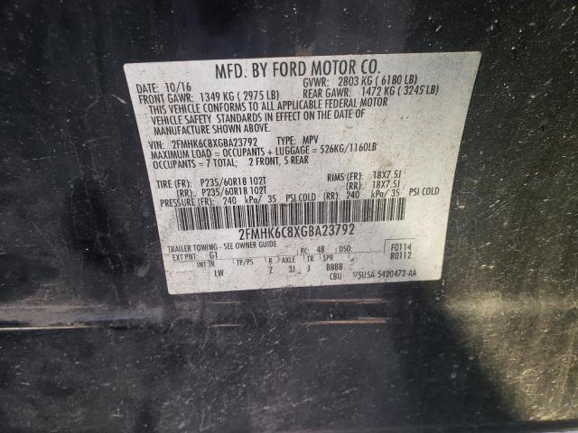 2FMHK6C8XGBA23792 2016 Ford Flex Sel