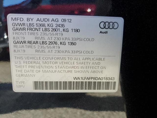 VIN WA1LFAFP8DA018343 2013 Audi Q5, Premium Plus no.13