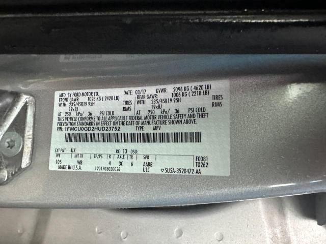 1FMCU0GD2HUD23752 Ford ESCAPE SE