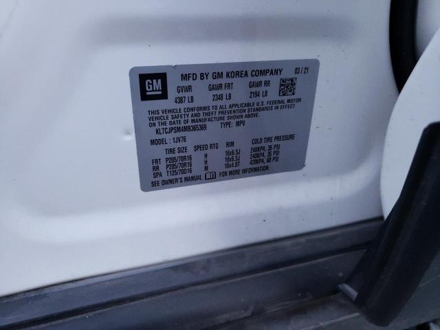 2021 CHEVROLET TRAX 1LT - KL7CJPSM4MB365369