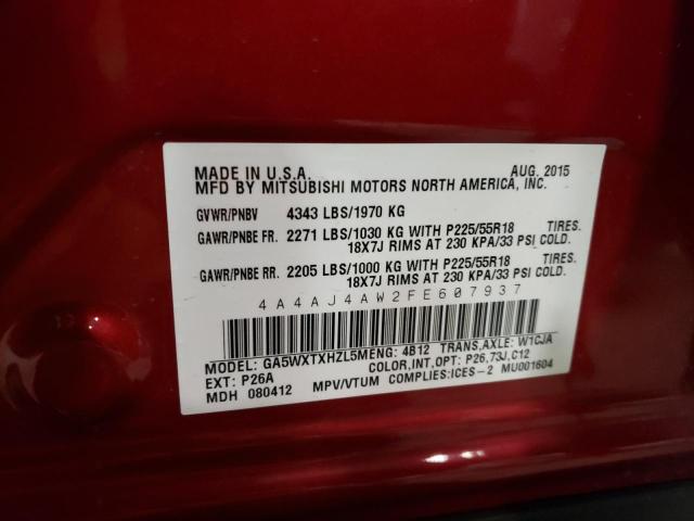 2015 MITSUBISHI RVR GT 4A4AJ4AW2FE607937