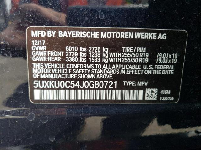 VIN 5UXKU0C54J0G80721 2018 BMW X6, Sdrive35I no.14