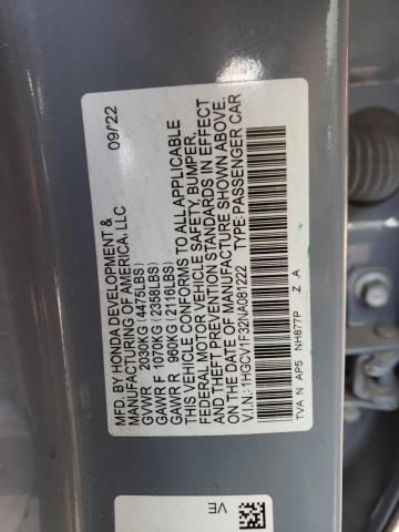 1HGCV1F32NA081222 | 2022 HONDA ACCORD SPO