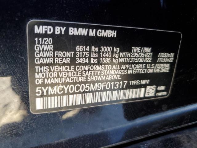 VIN 5YMCY0C05M9F01317 2021 BMW X6, M no.12