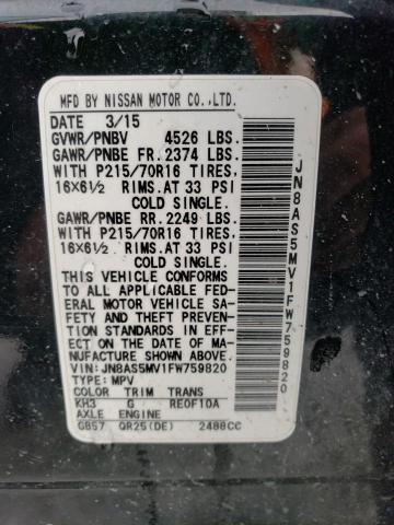 2015 NISSAN ROGUE SELE - JN8AS5MV1FW759820