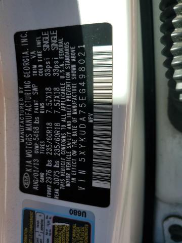 5XYKUDA75EG498021 KIA SORENTO EX