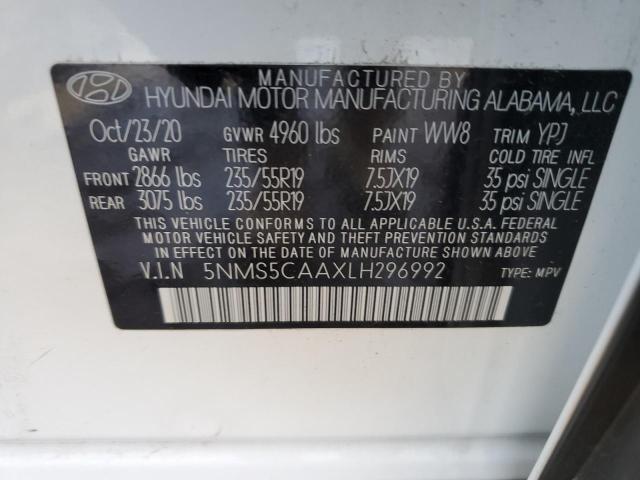 5NMS5CAAXLH296992 | 2020 HYUNDAI SANTA FE L