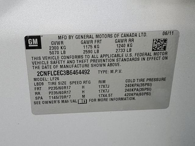 2CNFLCEC3B6464492 | 2011 Chevrolet equinox ls