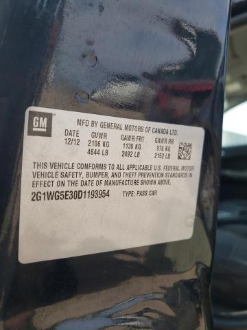 2013 Chevrolet Impala Lt VIN: 2G1WG5E30D1193954 Lot: 75821183