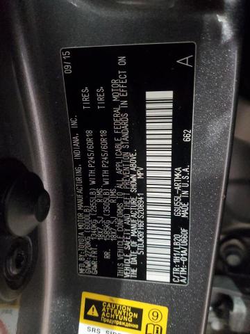 VIN 5TDJKRFH6FS208941 2015 Toyota Highlander, Xle no.12