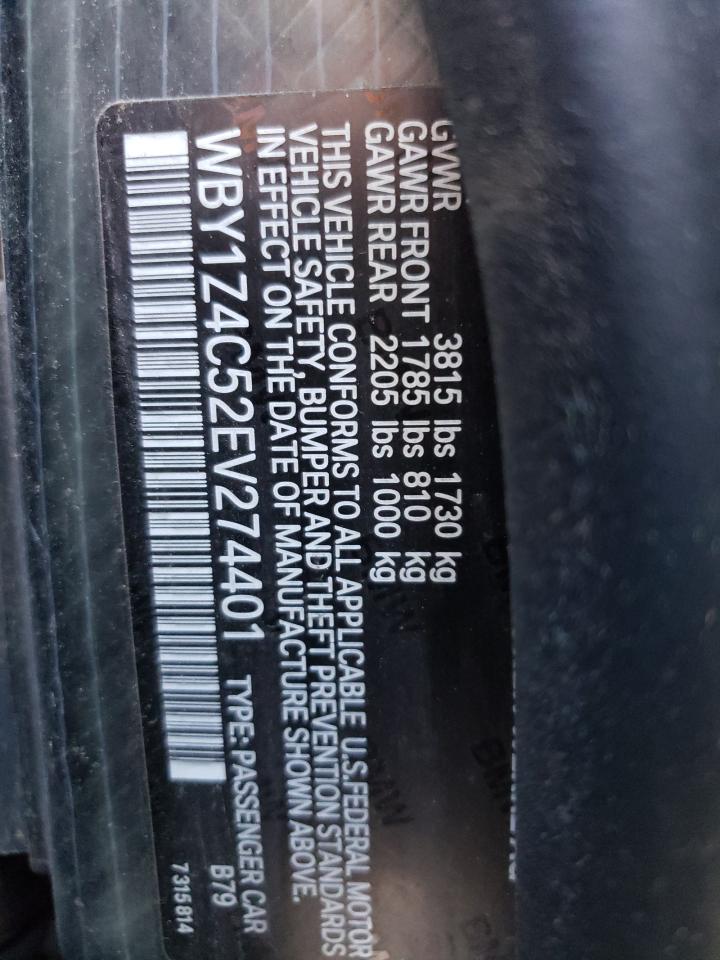 WBY1Z4C52EV274401 2014 BMW I3 Rex