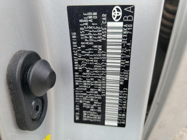 5YFBURHE7EP121087 Toyota COROLLA L