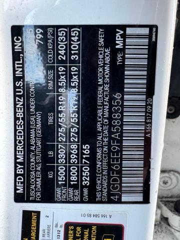 4JGDF6EE9FA588356 2015 Mercedes-Benz Gl 450 4Matic