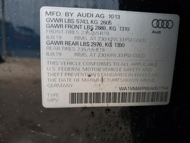 VIN WA1VMAFP8EA051794 2014 Audi Q5, Tdi Prestige no.13