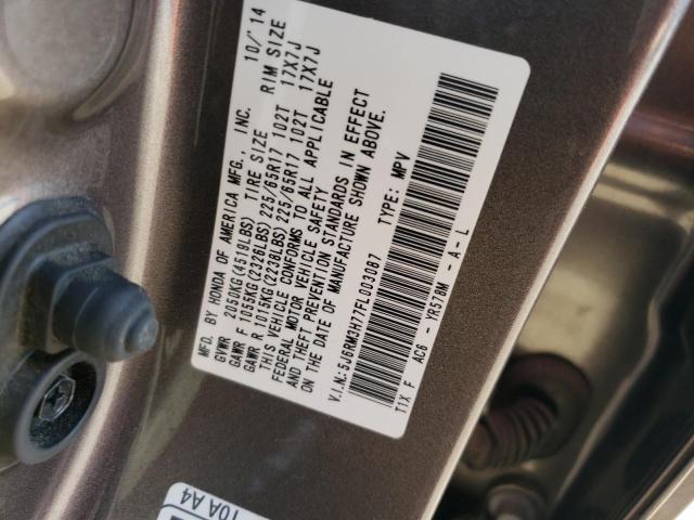 5J6RM3H77FL003087 | 2015 HONDA CR-V EXL