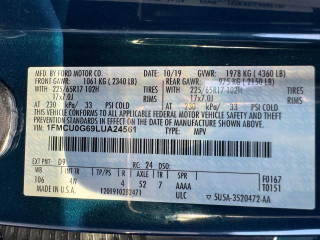 1FMCU0G69LUA24561 Ford ESCAPE SE