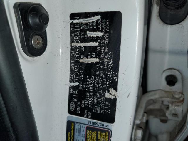 2011 Kia Soul VIN: KNDJT2A14B7704355 Lot: 62521944