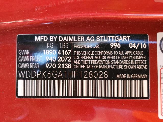 2017 MERCEDES-BENZ SLC 43 AMG - WDDPK6GA1HF128028