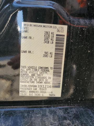 1N4BL4DV6NN391216 | 2022 NISSAN ALTIMA SV