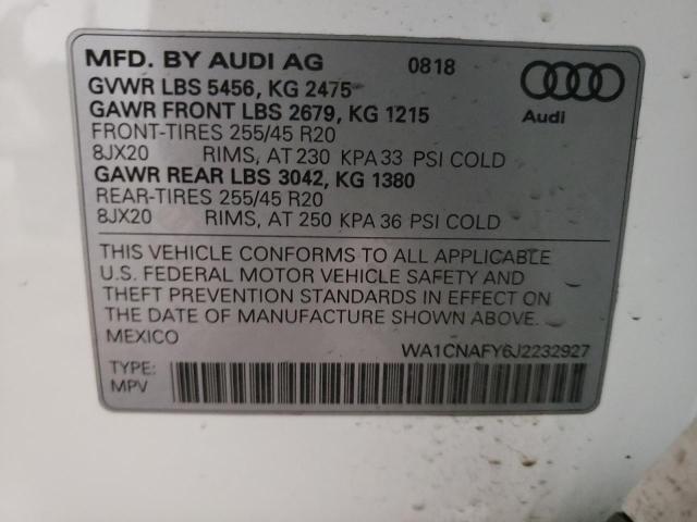 WA1CNAFY6J2232927 2018 AUDI Q5, photo no. 13