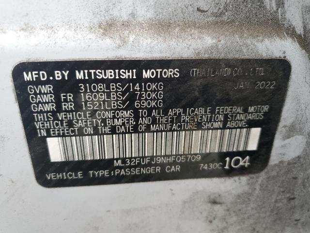 ML32FUFJ9NHF05709 | 2022 MITSUBISHI MIRAGE G4